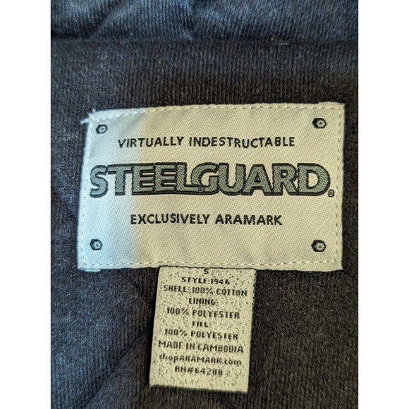Steelguard Quilt lined Jacket Coat Hooded Tan Size S Embroidered - Picture 7 of 8